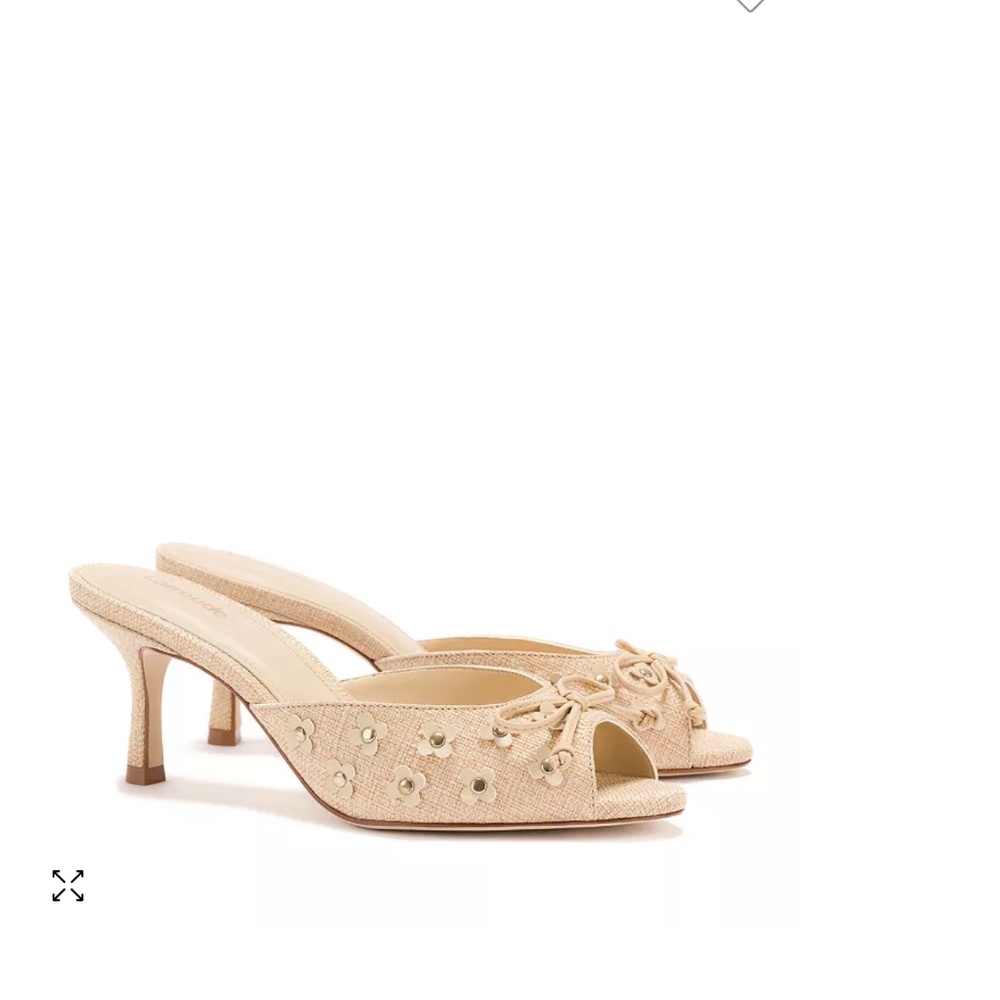 Larroude Raffia Mule